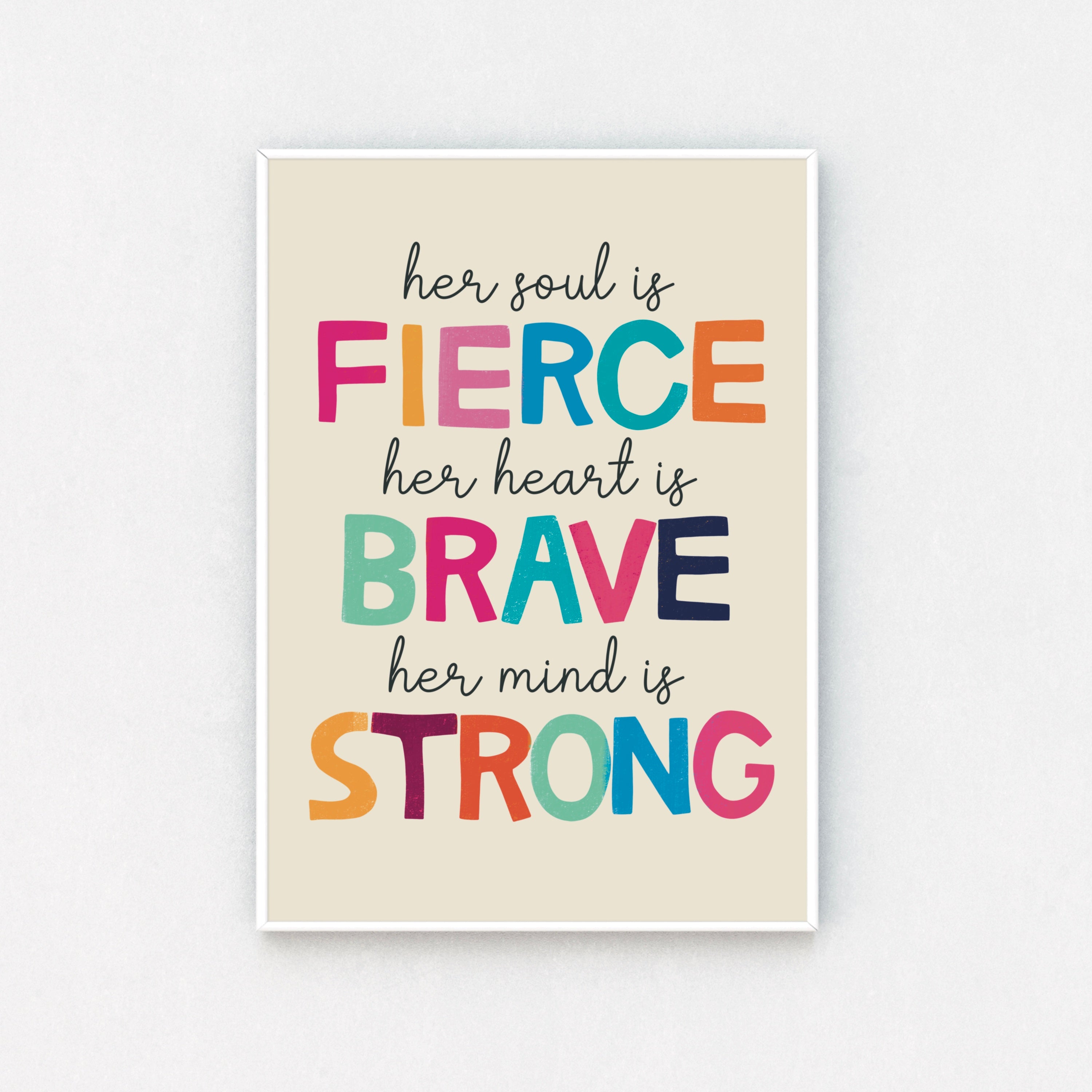 "Empowering framed print: Full quote in stylish fonts, perfect for adding positivity to your space."
