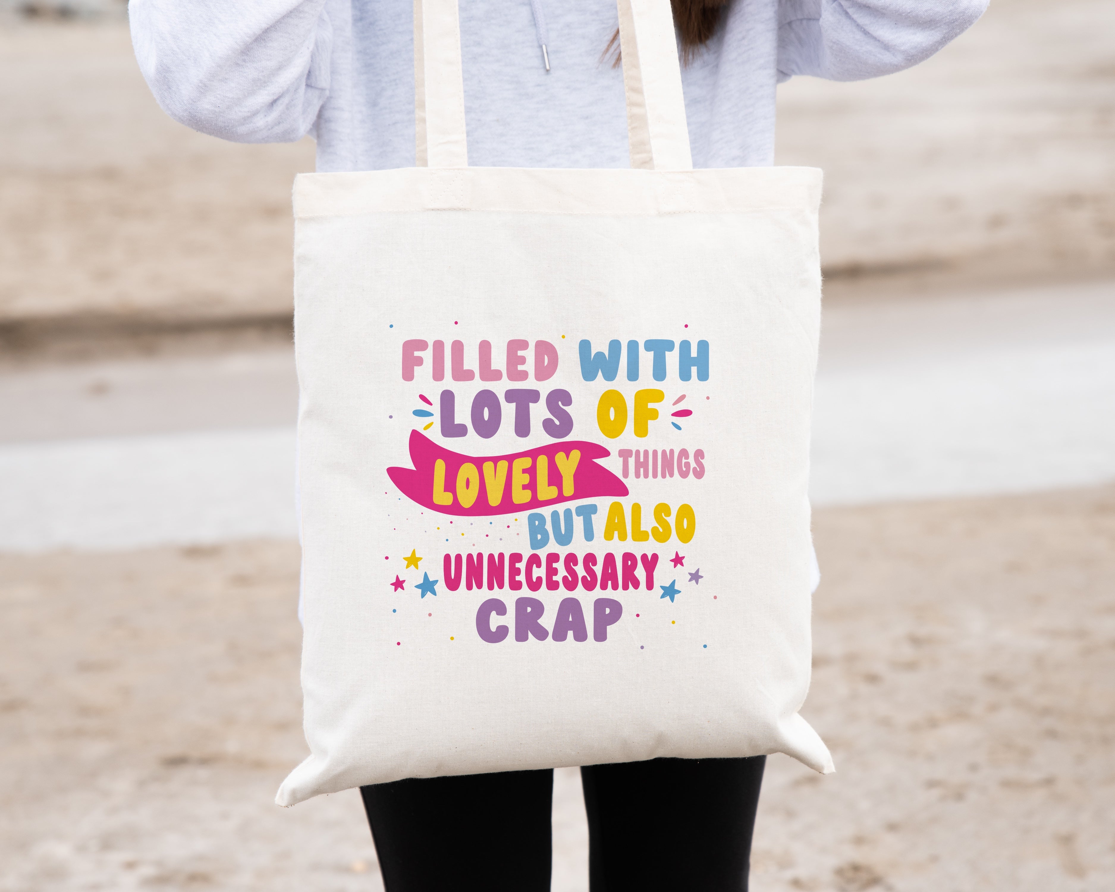 Colourful tote store bag