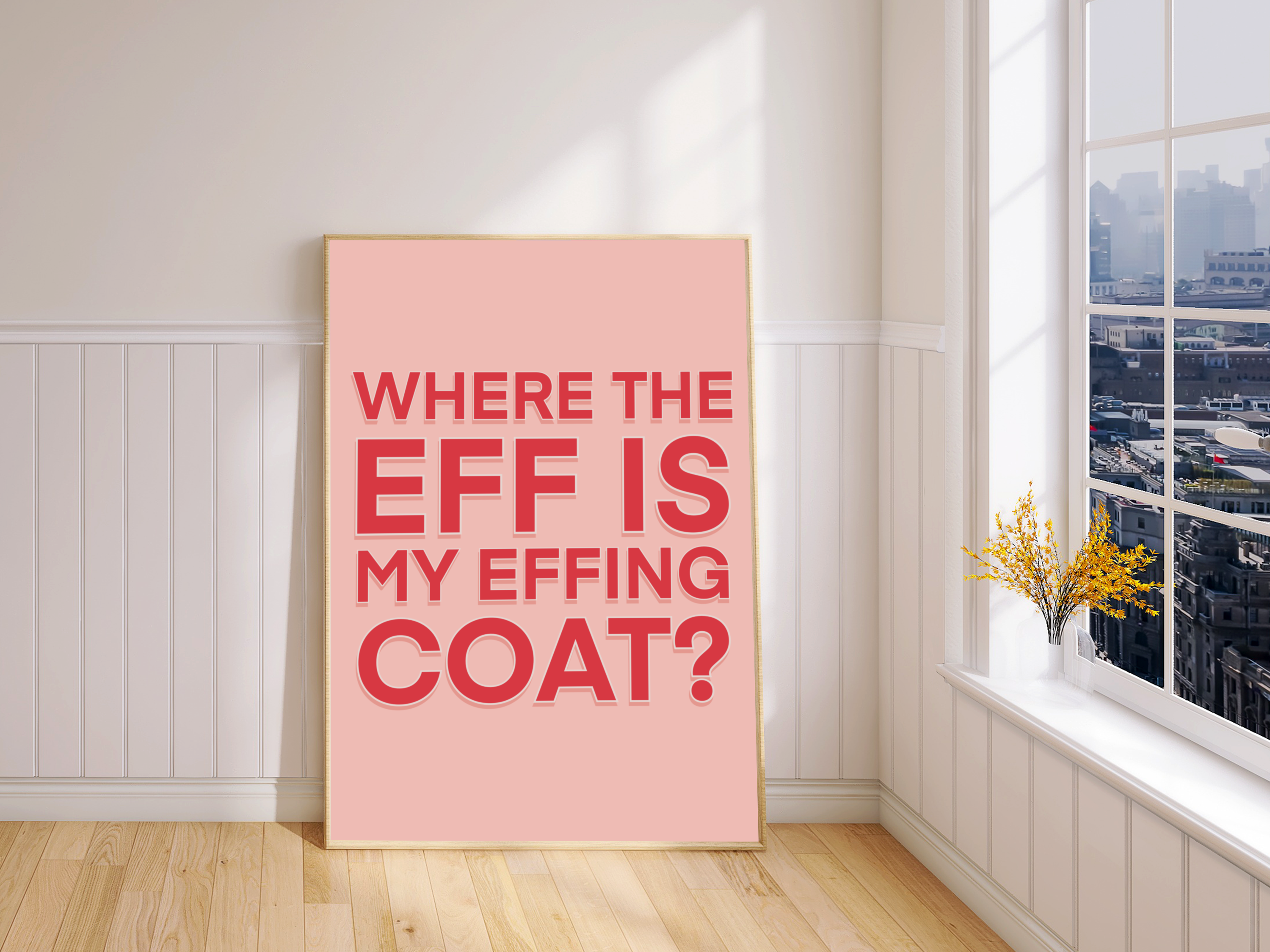 "Iconic quote from Bridget Jones' Diary, beautifully framed and ready to charm."