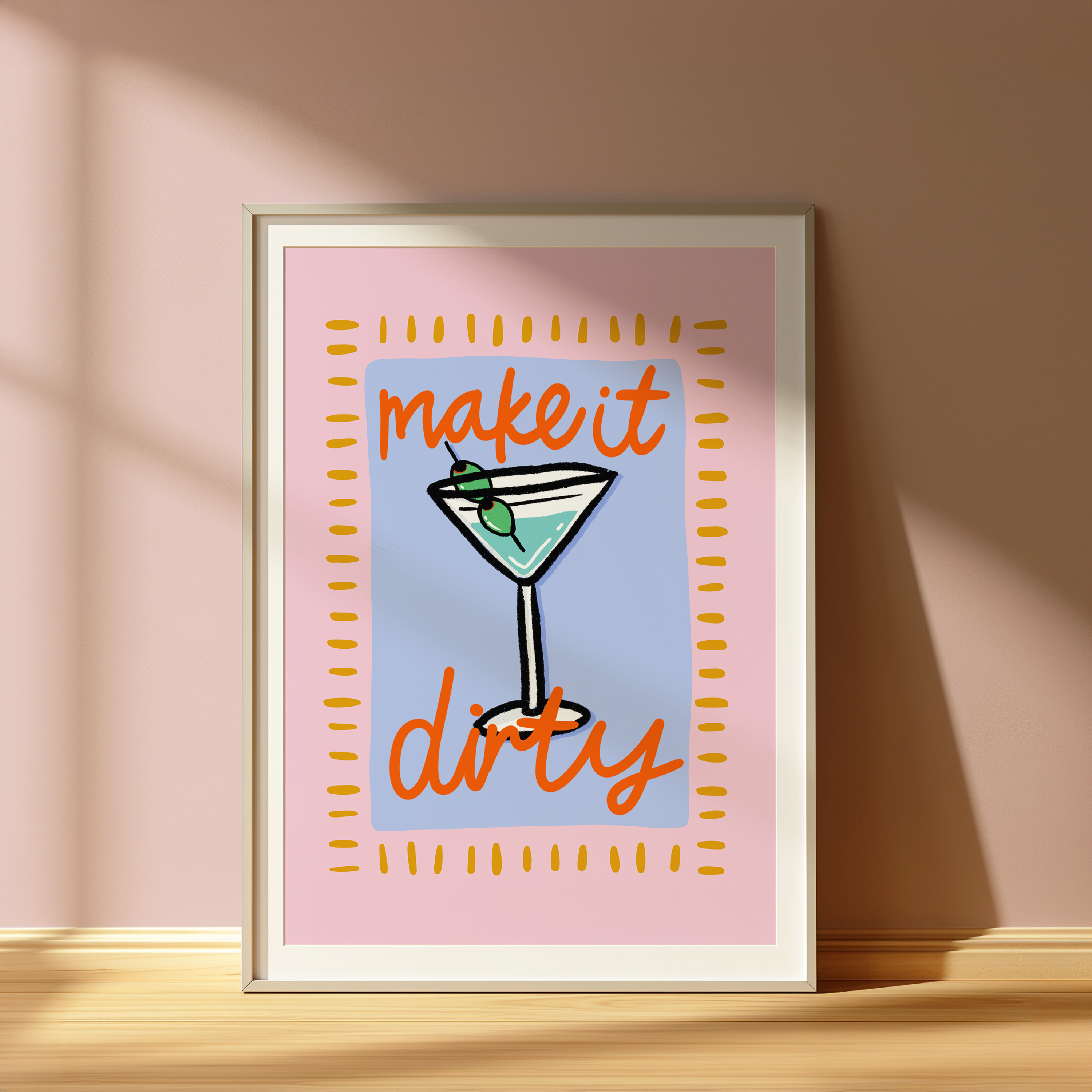 Make It Dirty - Martini Print