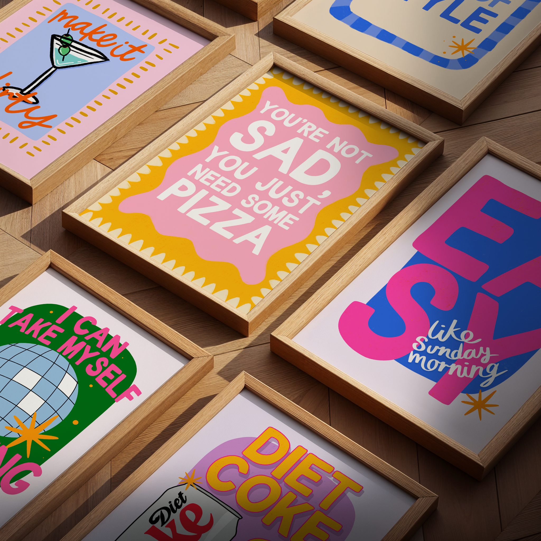 You're Not Sad, You Just Need Pizza Print
