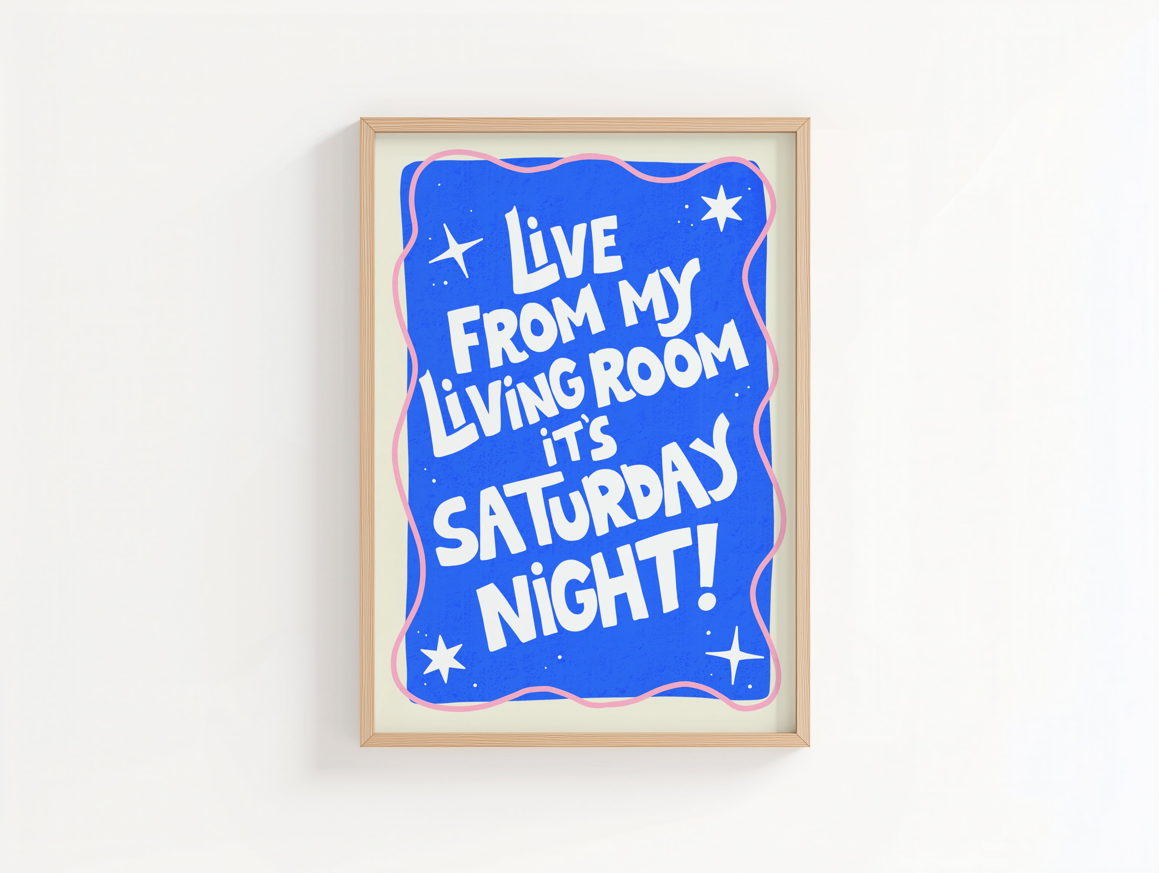 SNL Inspired Print - Live From My Living Room It's Saturday Night