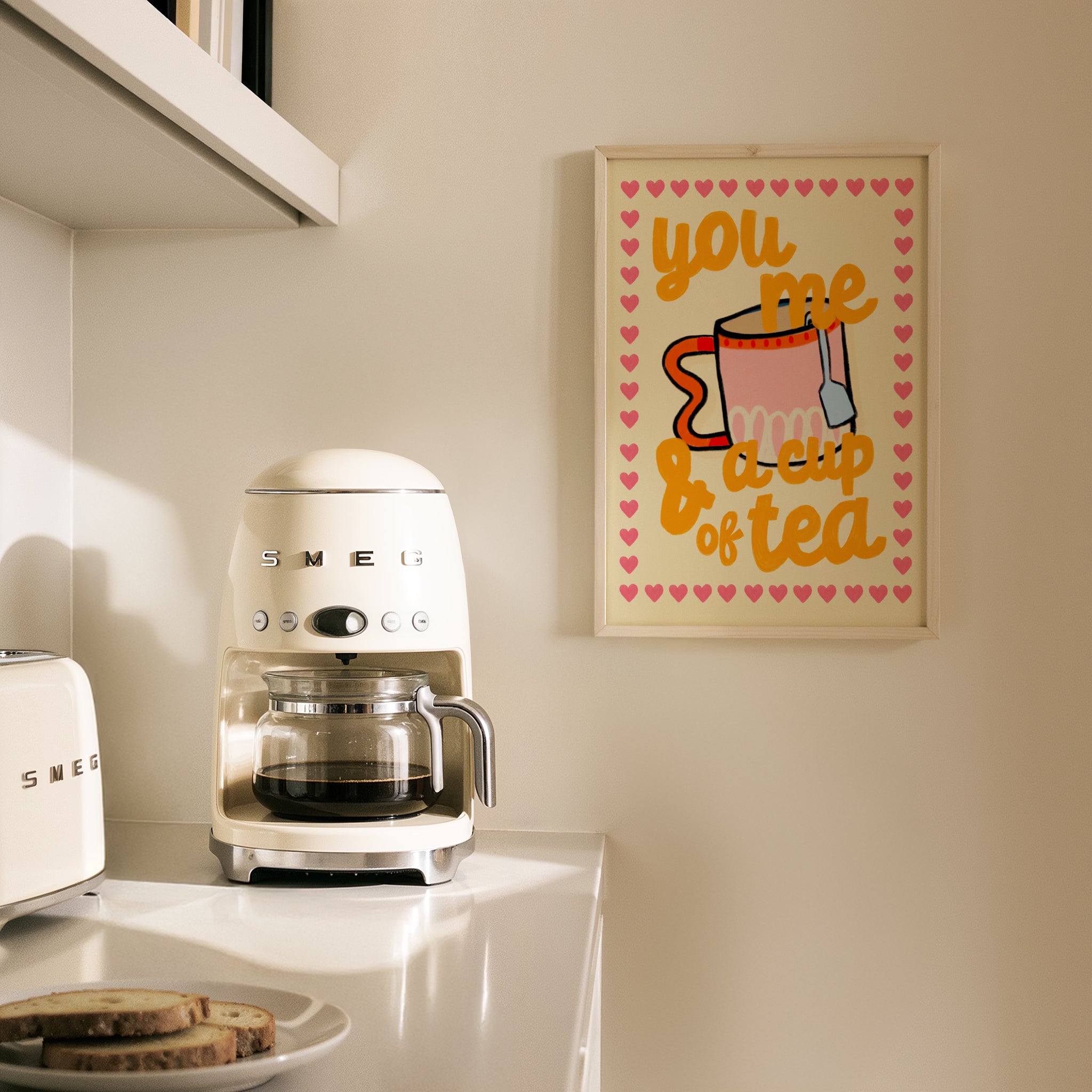 You, Me & a Cup of Tea – Cute Quote Print