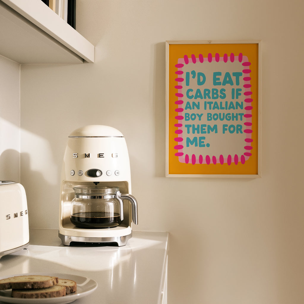 I’d Eat Carbs – Lizzie McGuire Quote Print