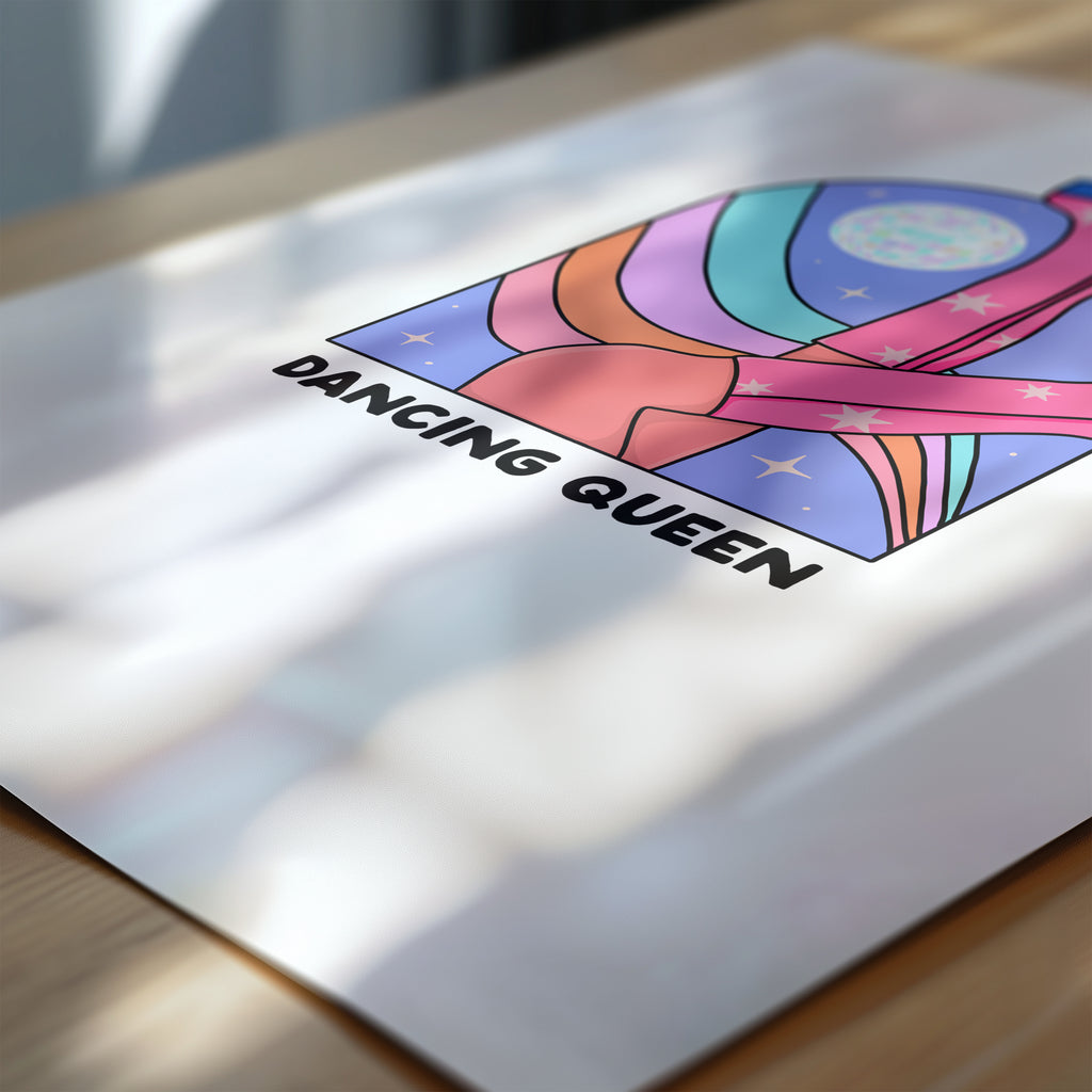 Dancing Queen – Disco Boots Retro Art Print
