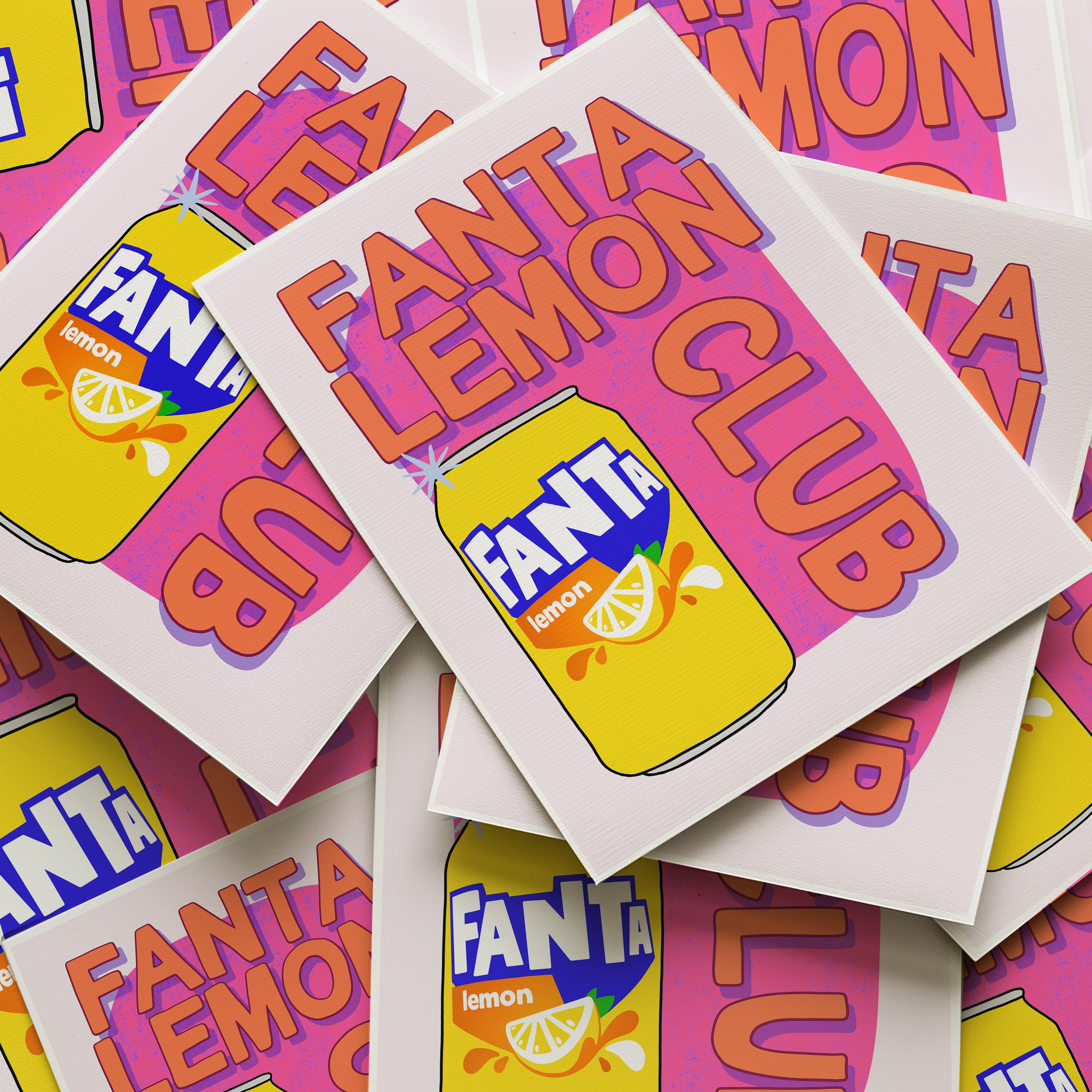 Fanta Lemon Club Print