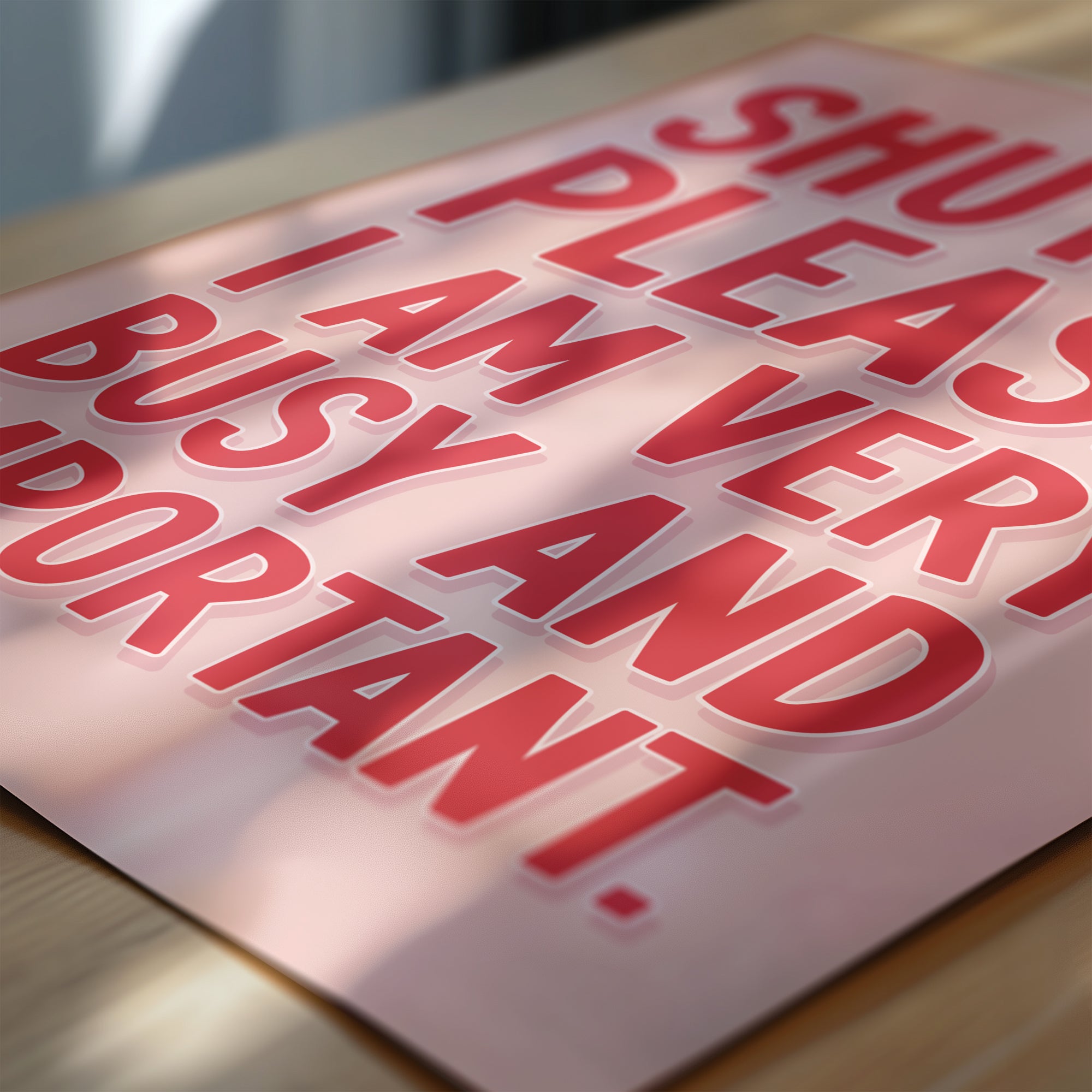 Shut Up Please, I am Very Busy and Important- Bridget Jones Print