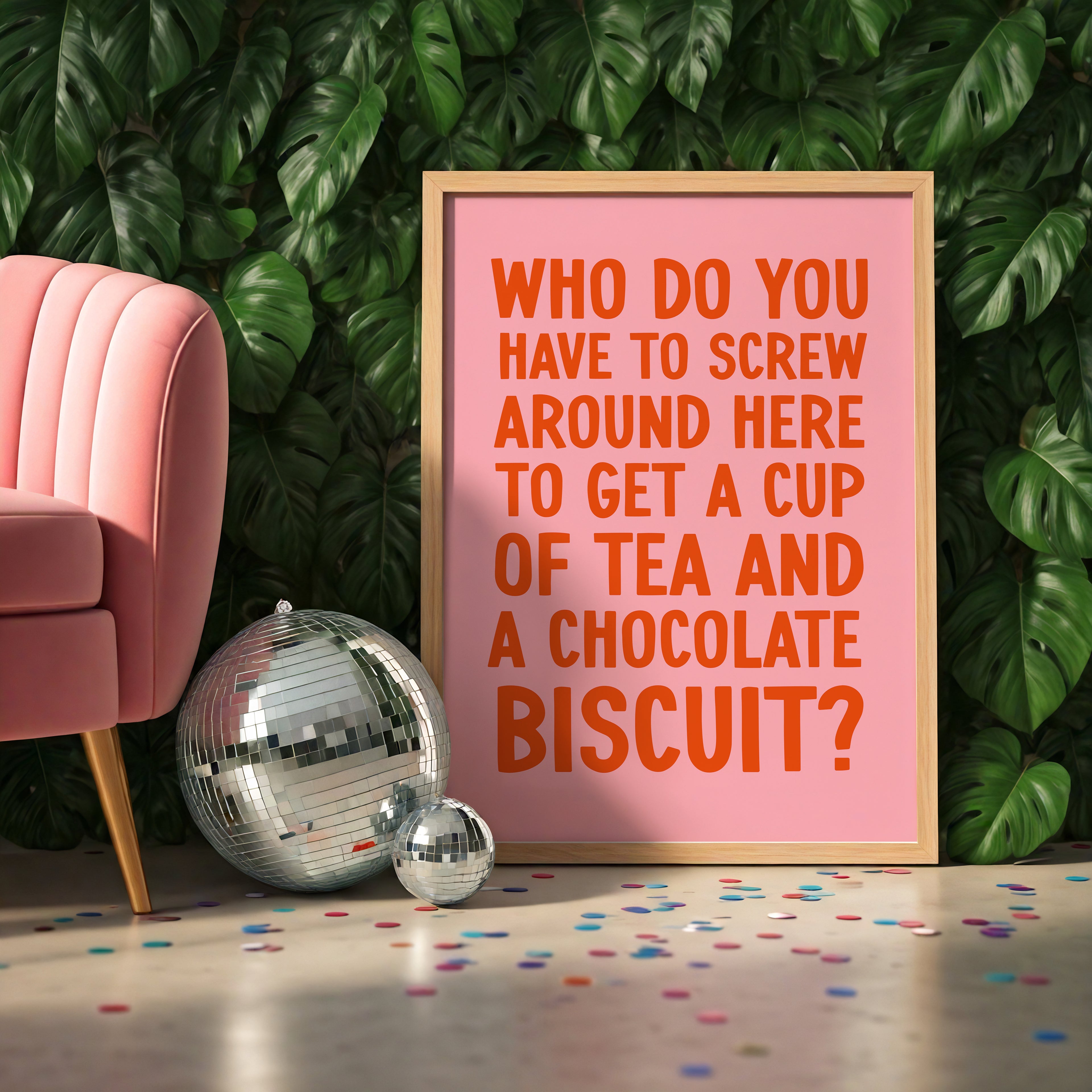 Who Do you Have to Screw Around Here- Love Actually Print