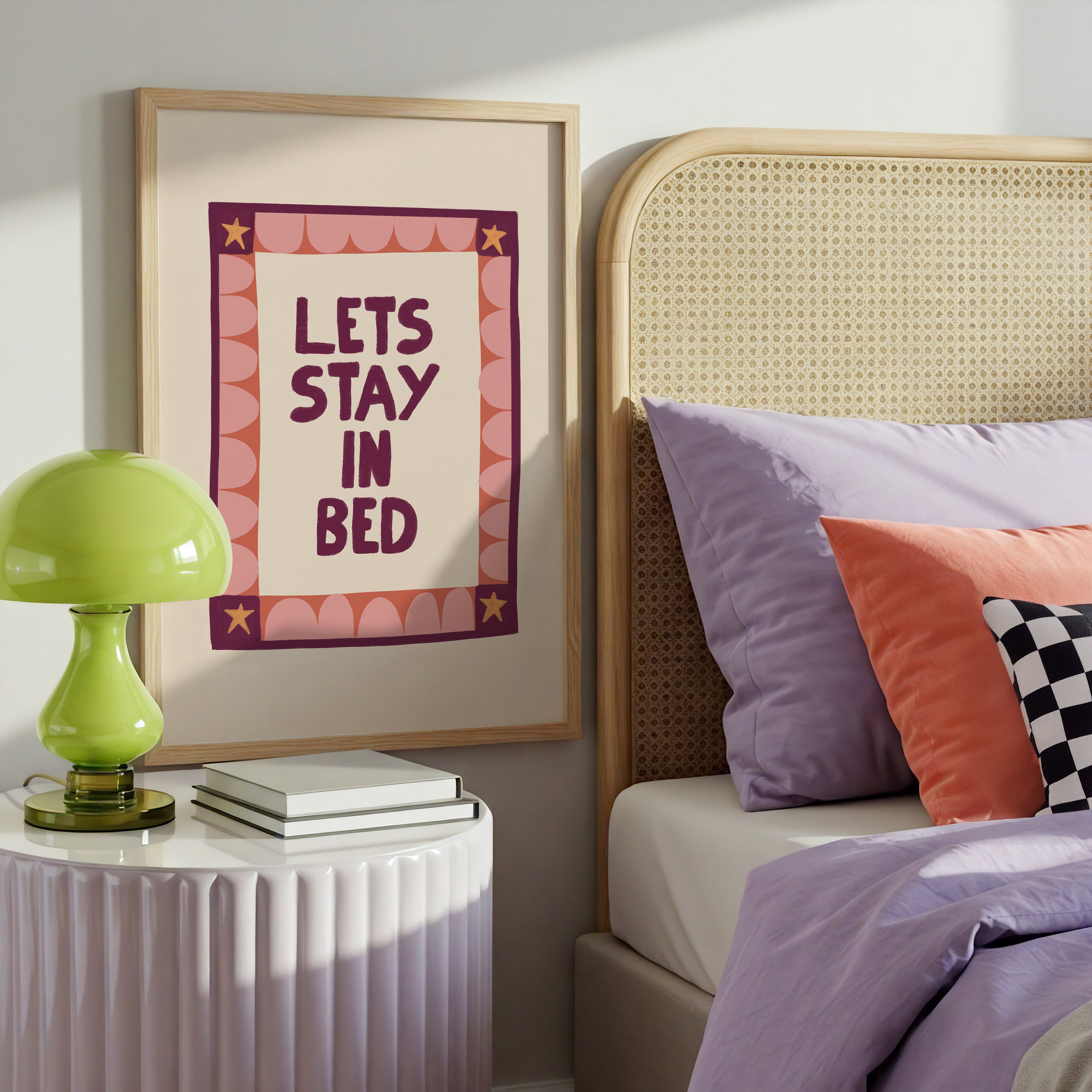 Let’s Stay in Bed – Cosy Quote Print
