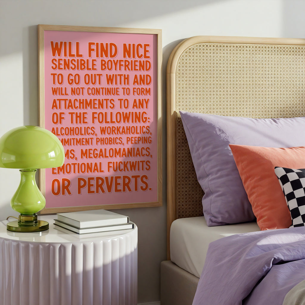 Bridget Jones Inspired Quote – Funny Statement Print