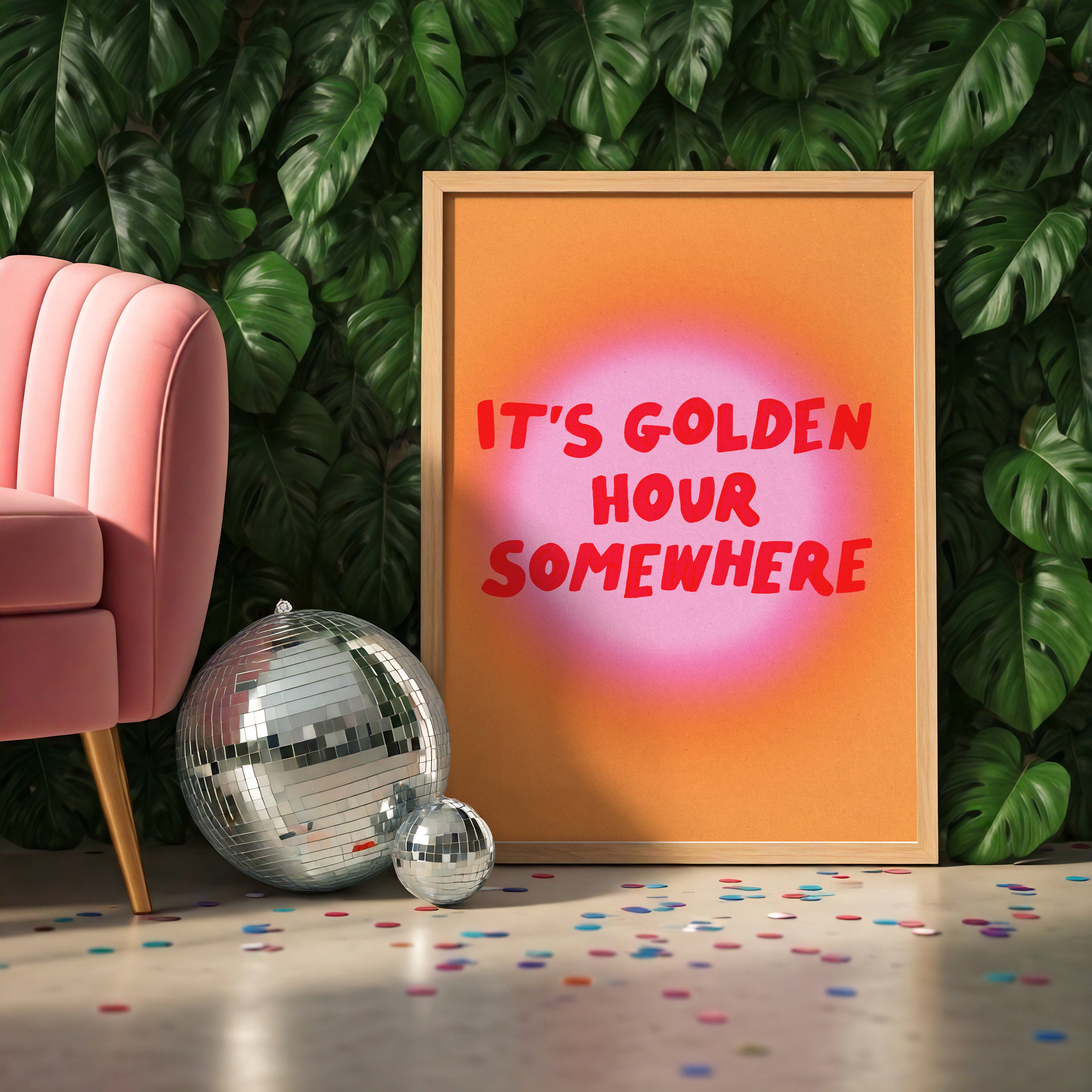 It’s Golden Hour Somewhere Print