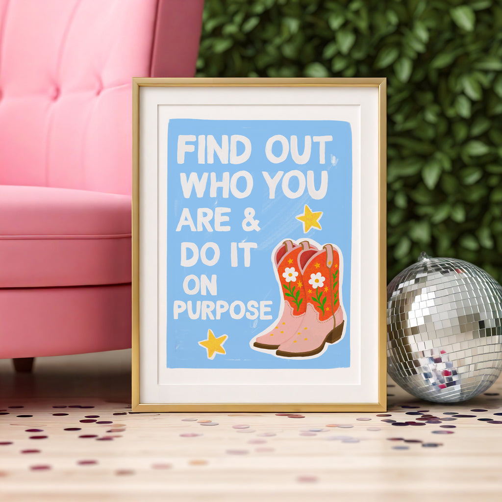 Dolly Parton Cowgirl Boots Print