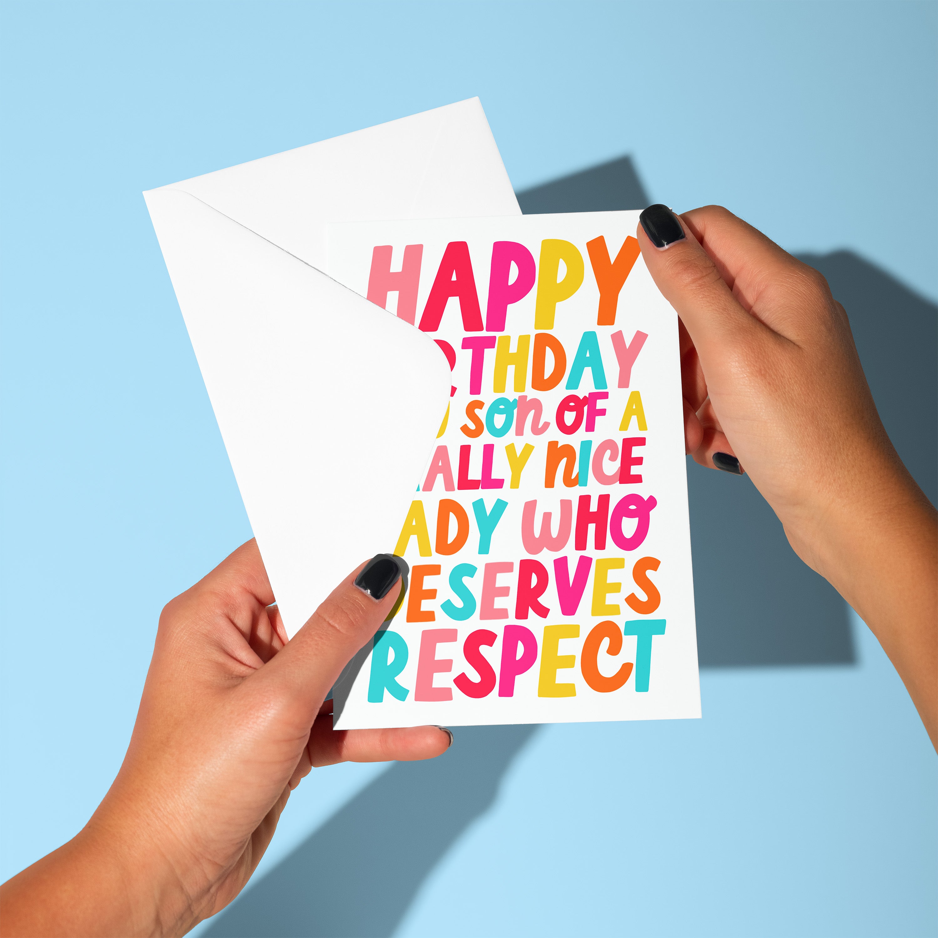 Happy Birthday You Son Of a Really Nice Lady Greeting Card