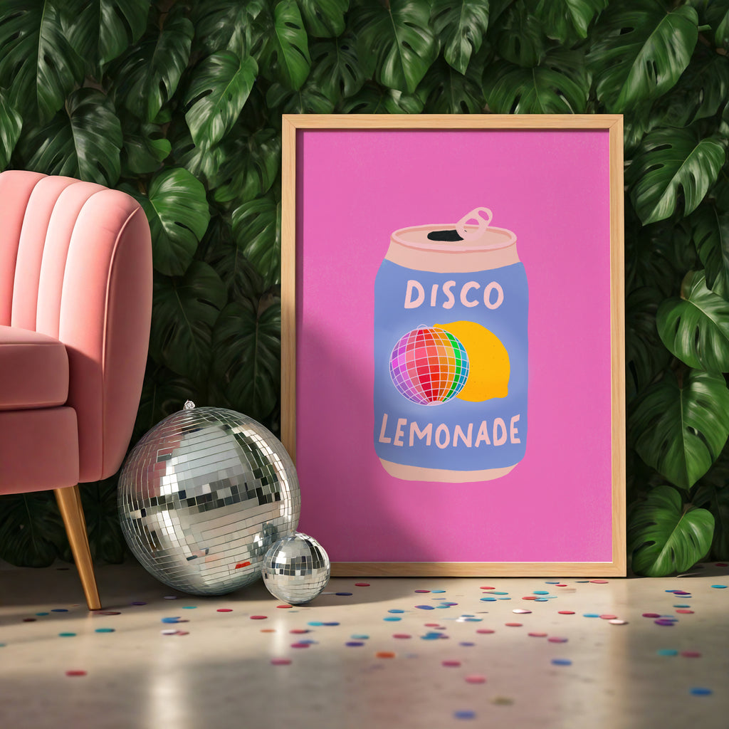 Disco Lemonade – Colourful Wall Art Print
