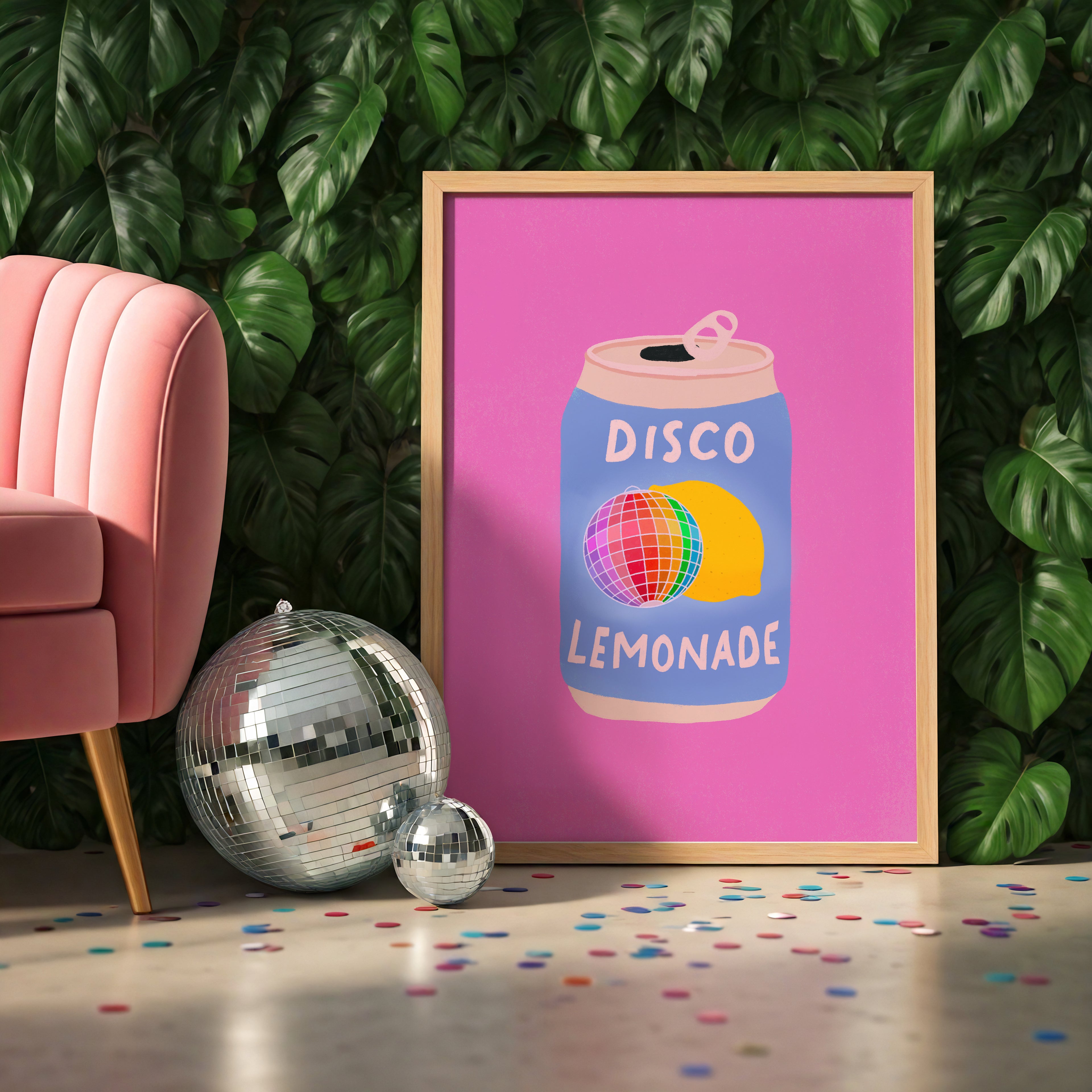 Disco Lemonade – Colourful Wall Art Print