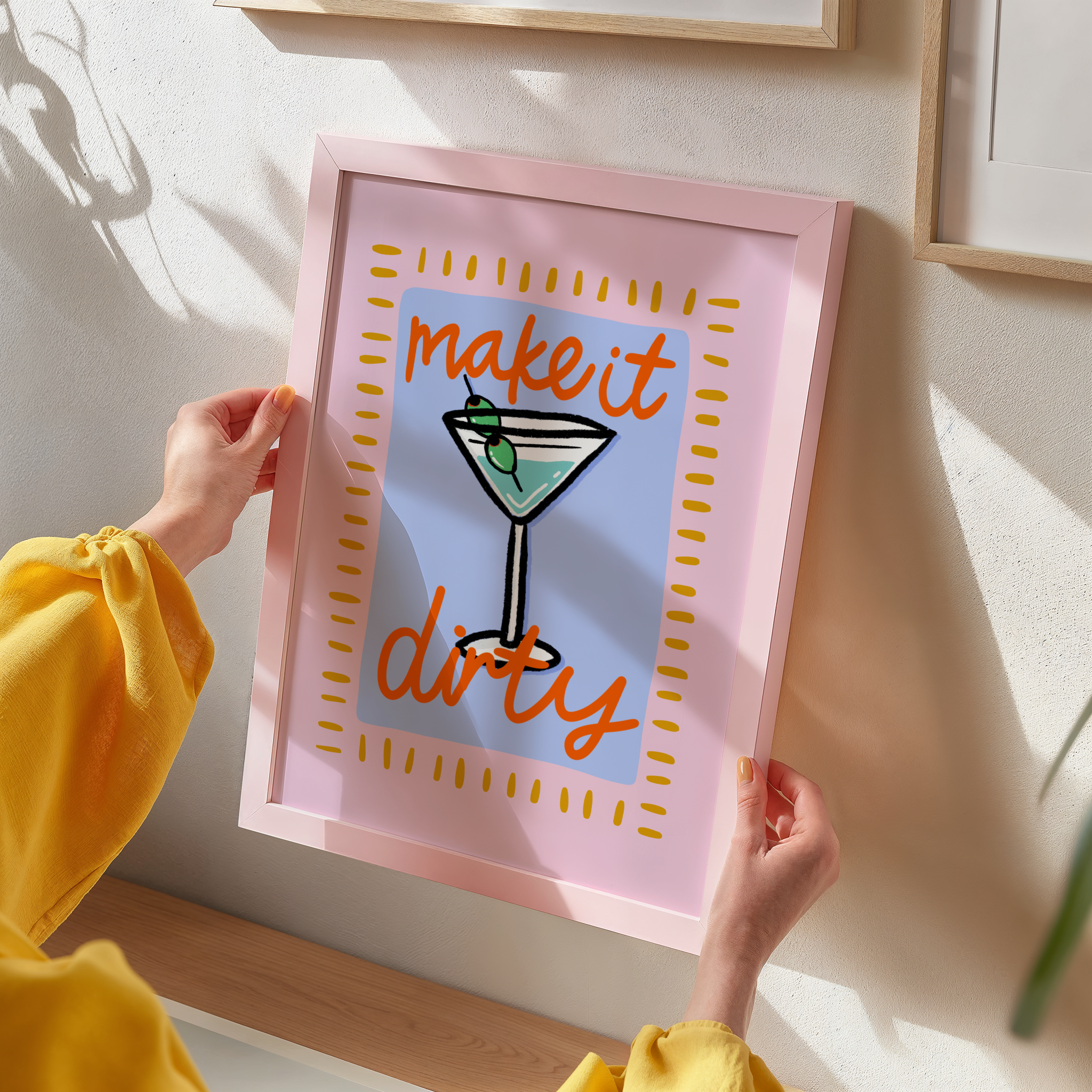 Make It Dirty - Martini Print